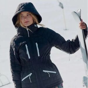 FP Movement Women's All Prepped Ski Jacket Black NEW $428 Size XS  Free People